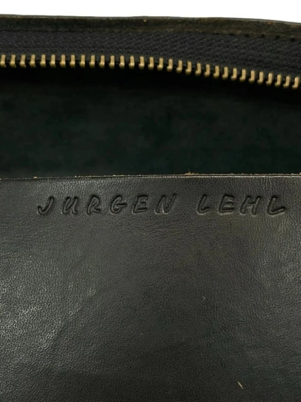 JURGEN LEHL Black Leather Shoulder Bag